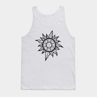 Black Sun Mandala Tank Top